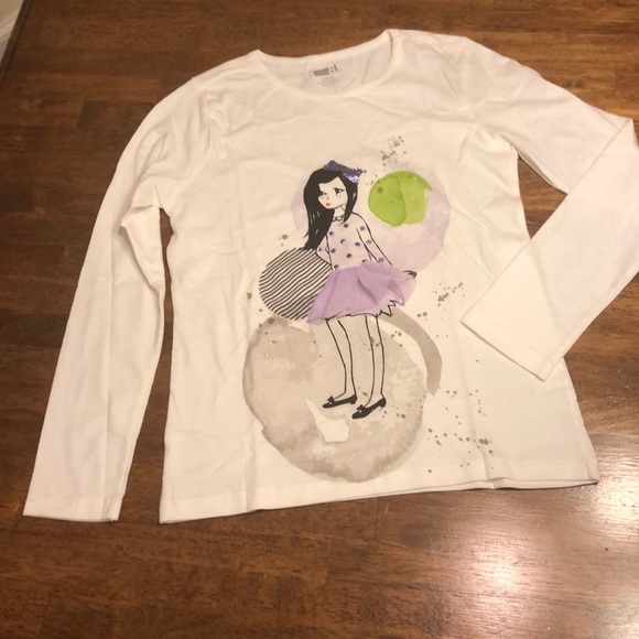 NWT I Love Santa Long Sleeve T-shirt 10-12 Girls Size Large